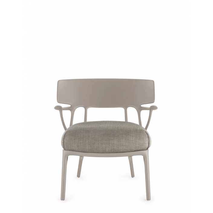 Fauteuil A.I. LOUNGE PANAMINO BASIC gris structure gris - Kartell - Valente Design - de face