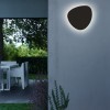 Applique Tria 05 Outdoor marron graphite - Bover - Valente Design - sur mur blanc