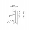 Dimension Lampadaire IC F1 24K Gold Edition limitée - Flos - Valente Design