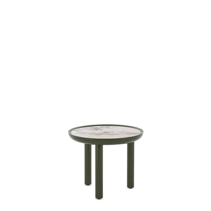 Table K-Top Kartell - mise en scène intérieur salon - petite table basse - Symphonie/vert