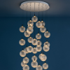 Par 18 Chandelier Catellani and Smith - Valente Design - de face allumée