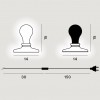 Dimension lampe de table Light Bulb Foscarini - Valente Design