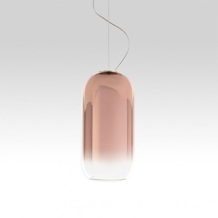 Suspension Gople - Noir/Cuivre - Verre soufflé - Artemide - Valentedesign.com