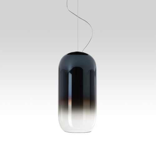 Suspension Gople - Noir/Bleu - Verre soufflé - Artemide - Valentedesign.com