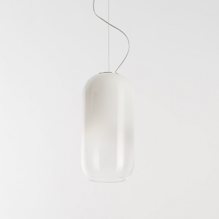 Suspension Gople - Blanc - Verre soufflé - Artemide - Valentedesign.com