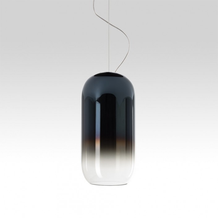 Suspension Gople - Bleu - Verre soufflé - Artemide - Valentedesign.com