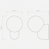 Applique Lyra Single Wall  blanc Astro Lighting - Valente Design - allumée dans une entrée dimensions