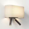 Applique murale Venn Reader Twin - Astro Lighting - base bronze - abat-jour Mastic