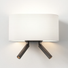 Applique murale Venn Reader Twin - Astro Lighting - base bronze - abat-jour Blanc