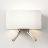 Applique murale Venn Reader Twin - Astro Lighting - base nickel mat - abat-jour Blanc