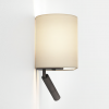 Applique murale Venn Reader - Astro Lighting - éclairé de profil - base bronze - abat jour mastic