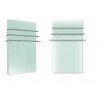 Sèche serviettes Solaris 63 1000w blanc brillant avec reflet vert de la marque Fondis - Valente Design