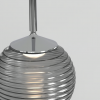 Suspension Nara Pendant - Astro Lighting - base chrome poli - zoom- abat-jour Nara globe fumée