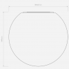 Abat-jour Nara globe - Astro lighting-  blanc opale- dimensions