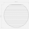 Abat-jour Nara globe - Astro lighting-  ribbed shade - dimensions