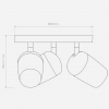 Plafonnier Koto Triple Round - Astro Lighting - Dimensions