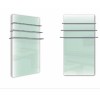 Sèche serviettes Solaris 550w blanc brillant avec reflet vert de la marque Fondis - Valente Design