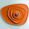 Kartell - Set plateau NAMASTE - Finition orange - mise en scène art de la table