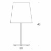 Dimension lampe de table 3247TA Piccola Ø20 Fontana Arte - Valente Design