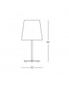 Dimension lampe de table 3247TA Grande Ø32 dimensions Fontana Arte - Valente Design