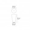 Lampe  à poser Mégaphone - Lodes x Diesel - Schéma dimensions