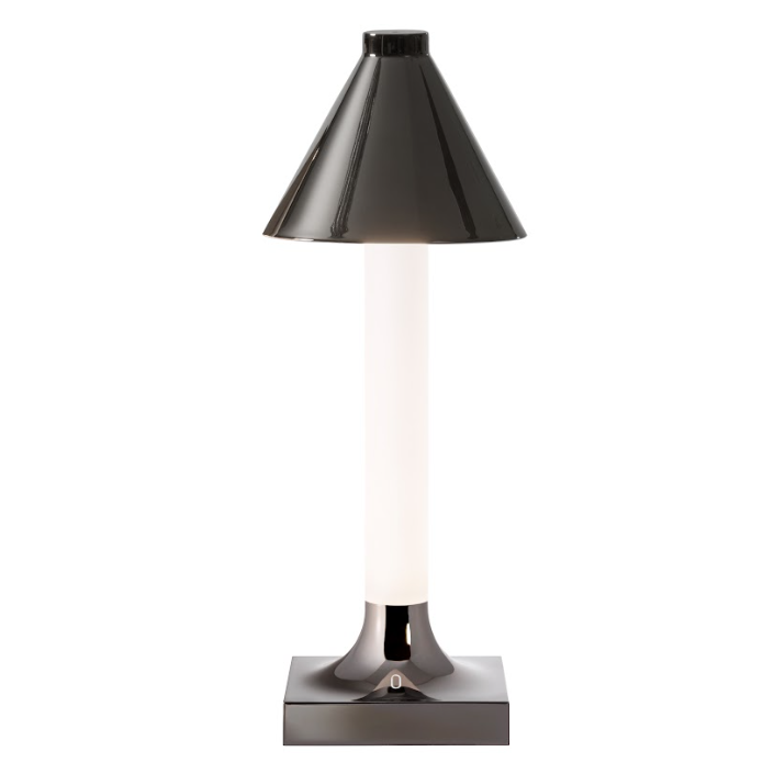Lampe sans fil Goodnight - Kartell - Finition Titane Brillant