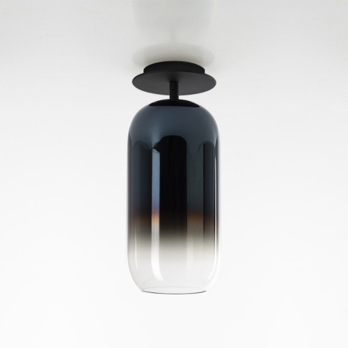 Plafonnier Gople - Noir/Bleu - Verre soufflé - Artemide - Valentedesign.com