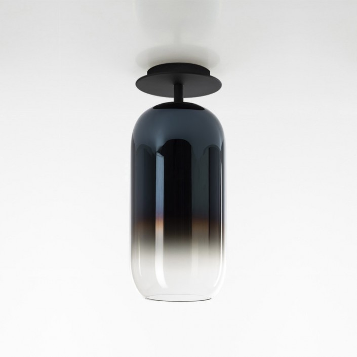 Plafonnier Gople - Noir/Bleu - Verre soufflé - Artemide - Valentedesign.com