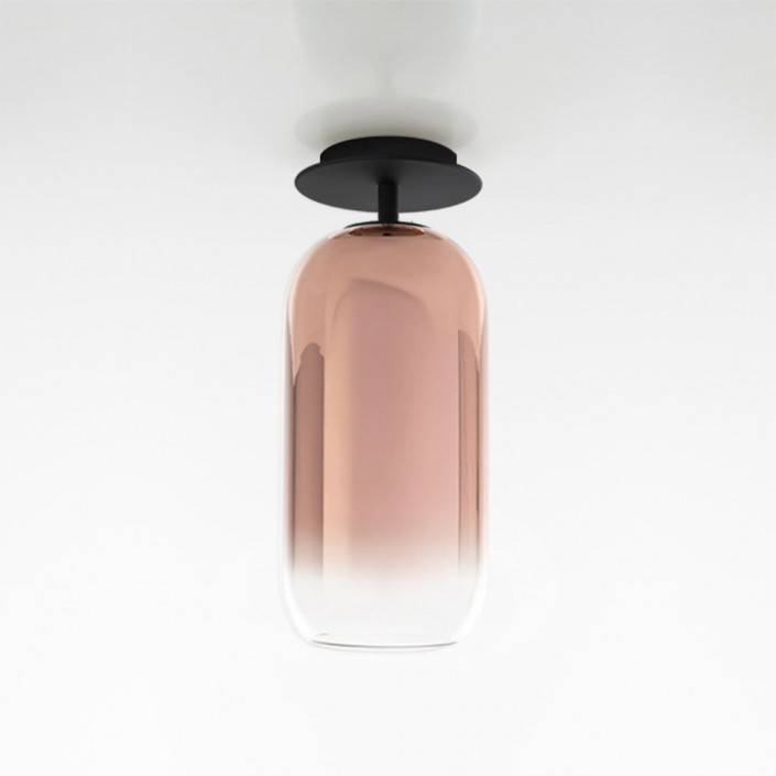 Plafonnier Gople - Noir/Cuivre - Verre soufflé - Artemide - Valentedesign.com