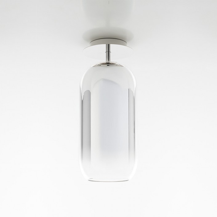 Plafonnier Gople - Argent - Verre soufflé - Artemide - Valentedesign.com
