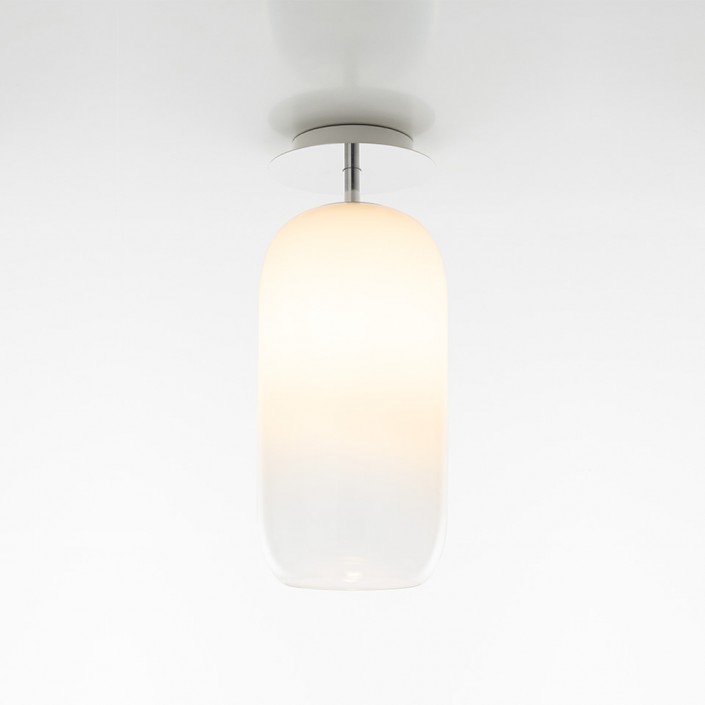 Plafonnier Gople - Blanc - Verre soufflé - Artemide - Valentedesign.com