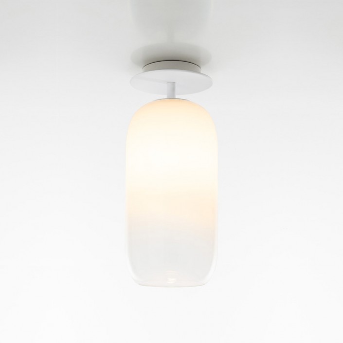 Plafonnier Gople - Blanc/blanc - Verre soufflé - Artemide - Valentedesign.com