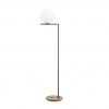 Lampadaire IC F outdoor structure marron / pied pied lave travertin impérial Flos Valente Design