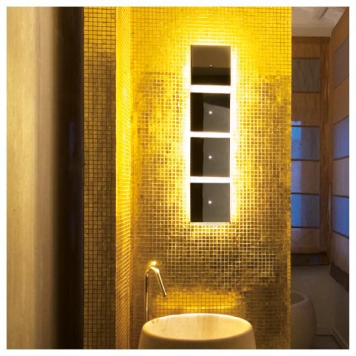 Applique lampada quadra - Viabizzuno - Finition inox poli brillant