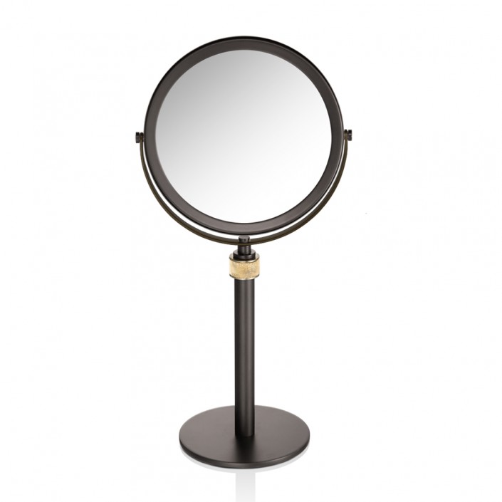 Miroir grossissant Club SP 13/V - Bronze foncé / or mat - Decor Walther - Valentedesign.com