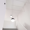 Suspension String light Sphere Head vue de face Flos