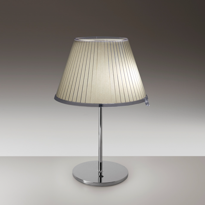 Lampe de table Choosechrome papier parchemin beige  vue d\'ensemble Artemide - Valente Design