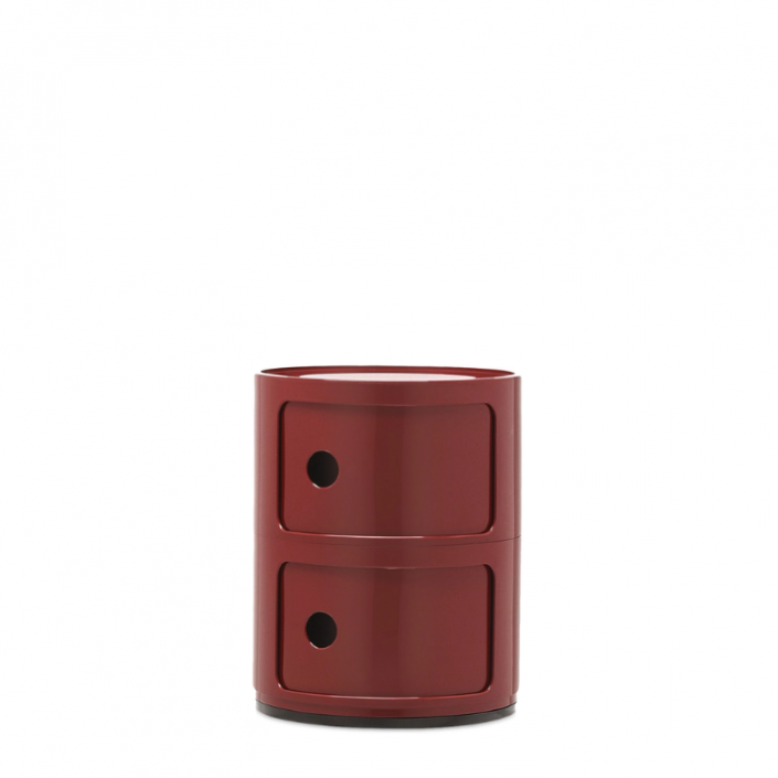 Meuble Componibili Classic 2 portes - Finition bordeaux - Kartell
