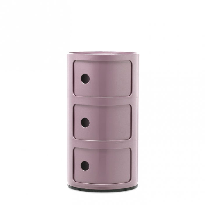 meuble componibili classic 3 portes - finition mauve - kartell