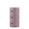 meuble componibili classic 3 portes - finition mauve - kartell