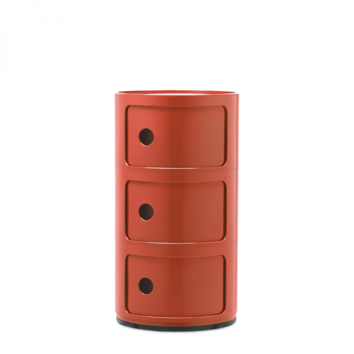 meuble componibili classic 3 portes - finition orange - kartell