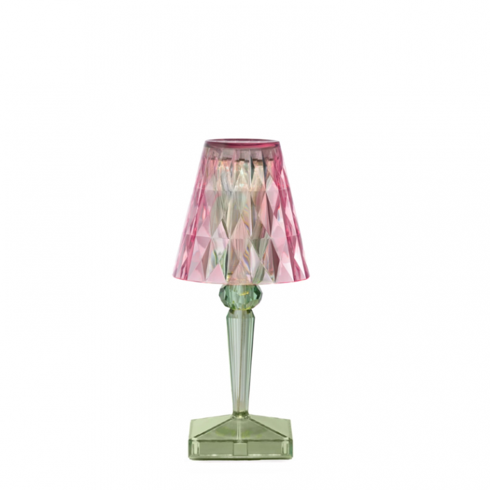 Lampe Battery sans fil New colors - Kartell - Finition rose vert
