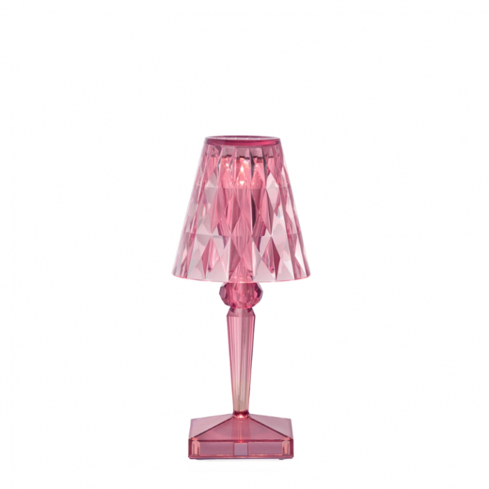 Lampe Battery sans fil New colors - Kartell - Finition Rose pastel