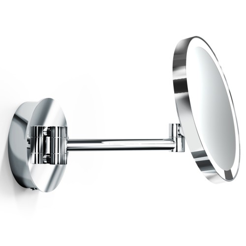 Miroir rond grossissant éclairant mural avec motion sensor JUST LOOK PLUS WD - Chrome - Decor Walther - Connexion directe