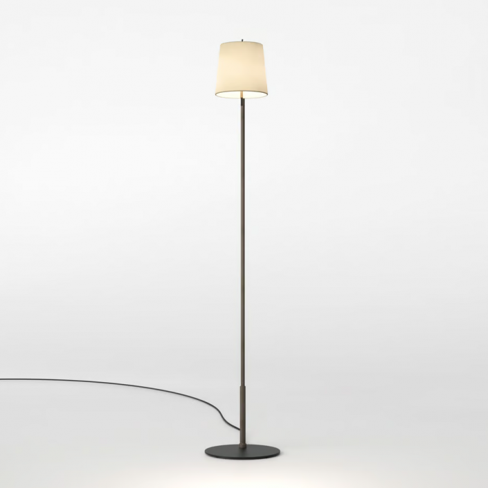 Lampadaire Mitsu Floor - Finition Bronze - Abat jour Tissu Mastic - Astro