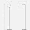 Schéma dimensions lampadaire Mitsu Floor -  Astro
