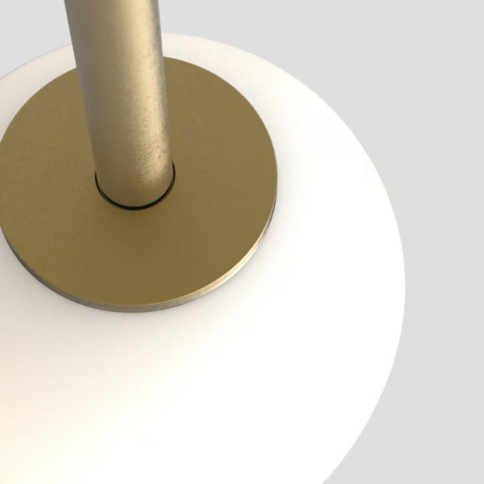Pendant suspension tacoma - finition laiton - tacoma glass en white opal - astro