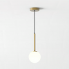 Pendant suspension tacoma - finition laiton - tacoma glass en white opal - astro