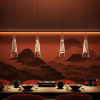 Suspension Cono di Luce - Lodes - finition rouge