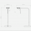 dimensions lampe Miura desk light usb - astro lighting